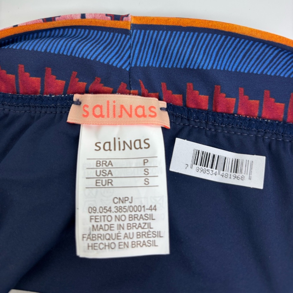 Salinas bikini bottoms only Small Brazilian cheeky navy blue, pink, orange NWOT - Picture 2 of 9